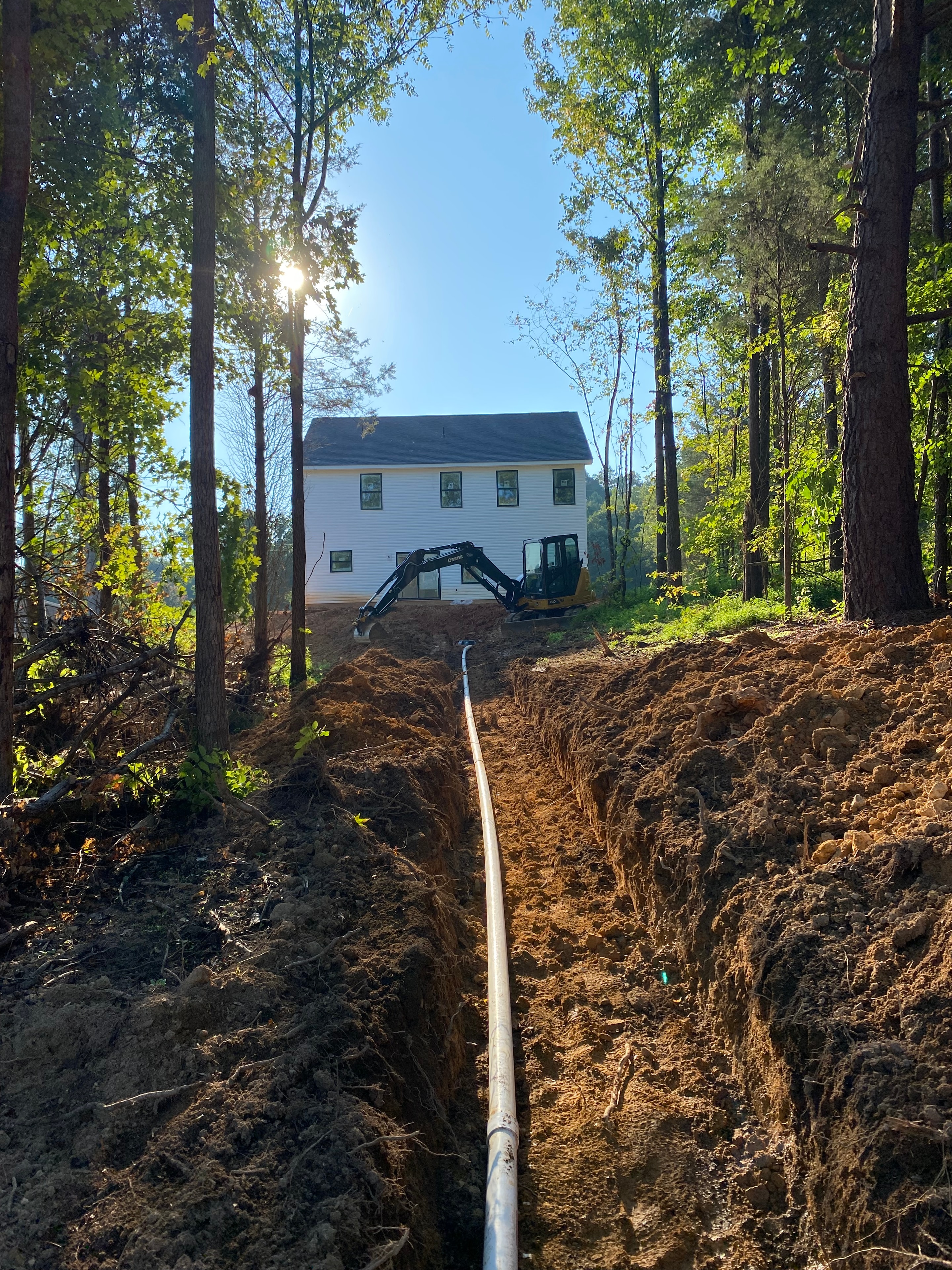 Excavation work at residential site